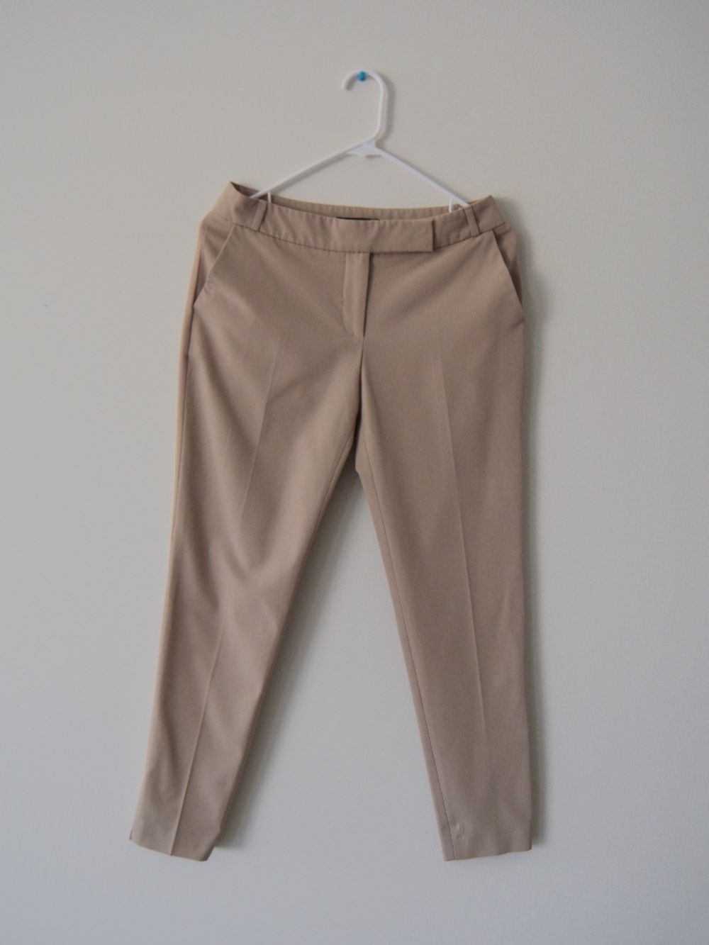 Tan Skinny Ankle-Length Pants